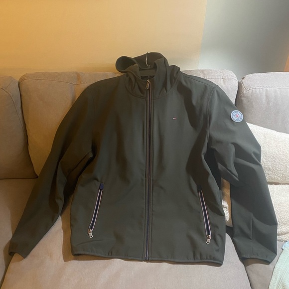 Dark green Tommy Hilfiger rain jacket - Picture 1 of 6
